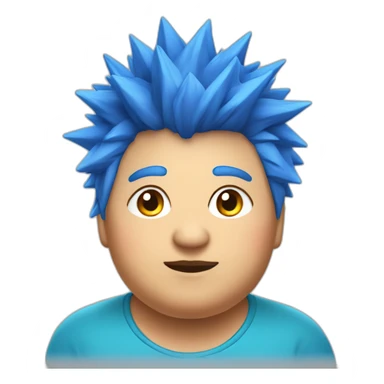 Older fat lesbian Chilean very short spiky bright blue hair sticker