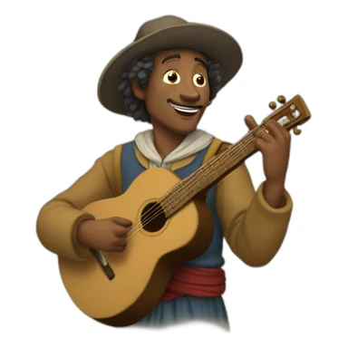 Troubadour du moyen âge  sticker