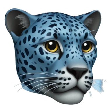 blue patterned panther sticker