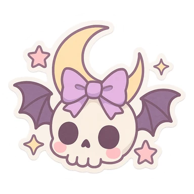 pastel goth objects, show one  sticker