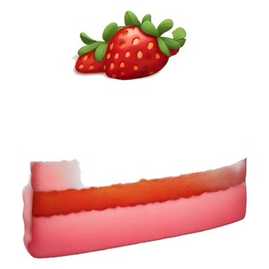 Pretty strawberry cake sticker