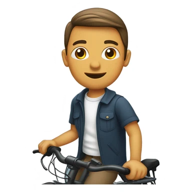 Criança menino loiro em cima de uma bicicleta  sticker