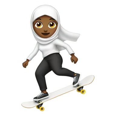 Muslim women skateboarding  sticker