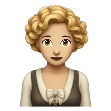 The character Rose from the Titanic asking for help sticker