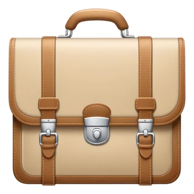 white and beige briefcase sticker