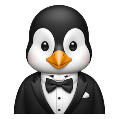penguin with bow tie  sticker