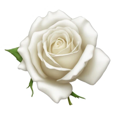 Wilted white rose sticker