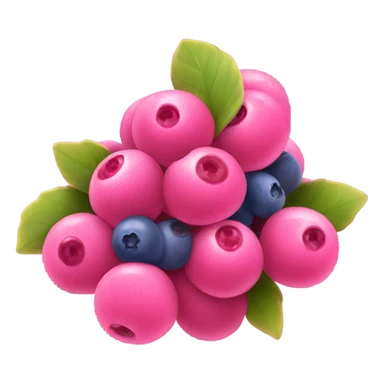 Pink clusters of blueberries with glitter  sticker