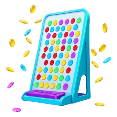 plinko board with colorful chips falling sticker
