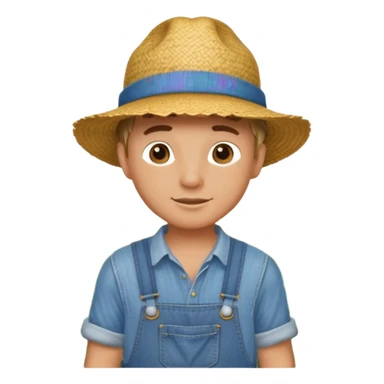 boy farmer,  sticker