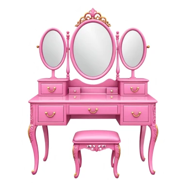 pink DRESSING TABLE sticker