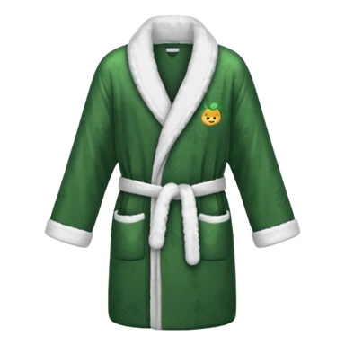 a forrest green bath robe sticker