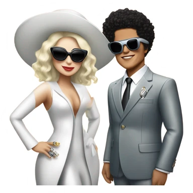 Bruno mars and Lady Gaga sticker