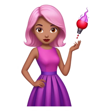 woman pink violet red bomb sticker