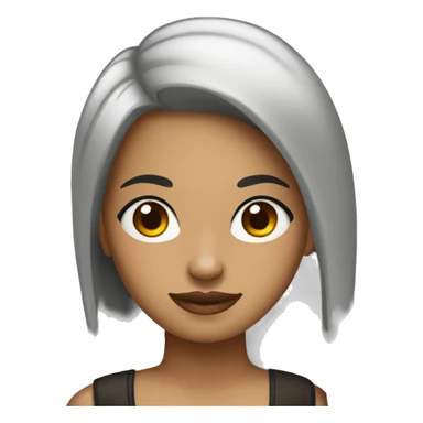 Half Indonesian half Dutch woman with long dark and tattoos  sticker