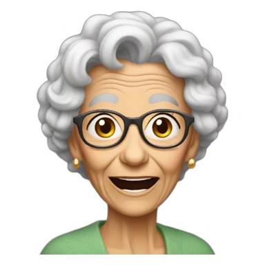 crazy old laady sticker