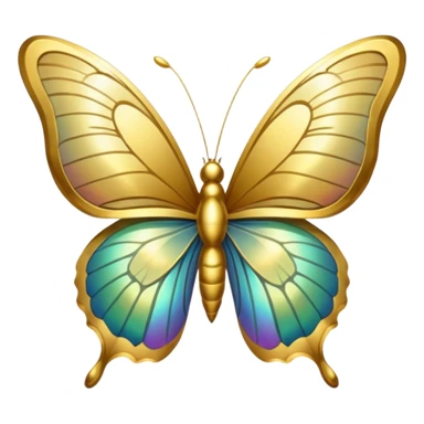 gold butterfly sticker