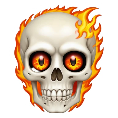 Scheletro con gli occhi dal fuoco sticker