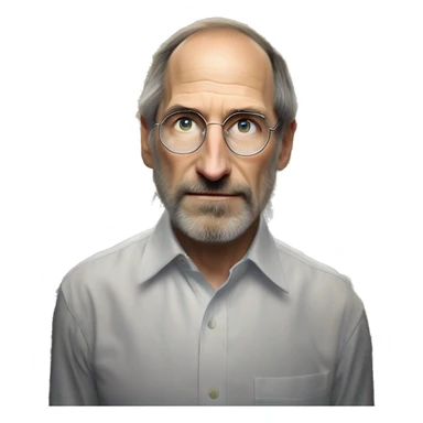 Warcraft gem collecting award winning Steve Jobs in IKEA style, oil paint, mysterious eyes, intricate lips, masterpiece pose, odd perspective, beautiful, desirable, logical, midsommar, ikea sticker