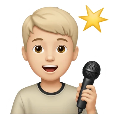 Boy karaoke  sticker