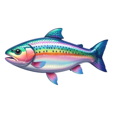 Rainbow trout fish sticker