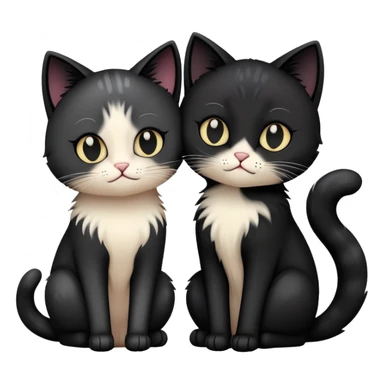 two emo cats in love sticker
