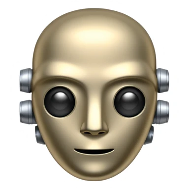 robot head inside a speech bubble sticker