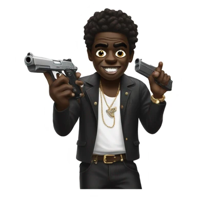 Kodak black with gun sticker