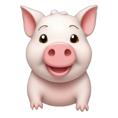 Un cochon sur une cheminée sticker