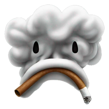 Smoke coming out mouth sticker