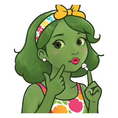 Girl blowing a kiss sticker