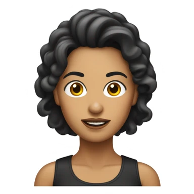 mujer cabello risado sticker