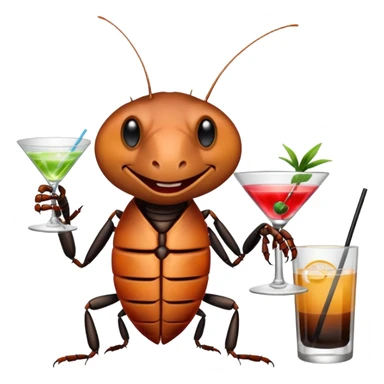Cockroach bartender sticker