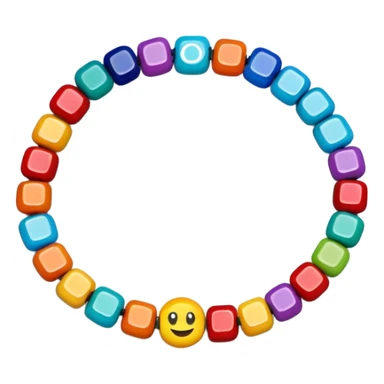 beaded bracelet with letter beads sticker