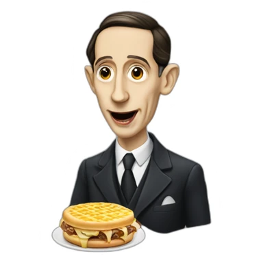 Joseph Goebbels Eating a Greggs steak bake sticker
