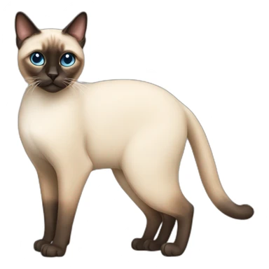 Full Body Siamese Cat sticker
