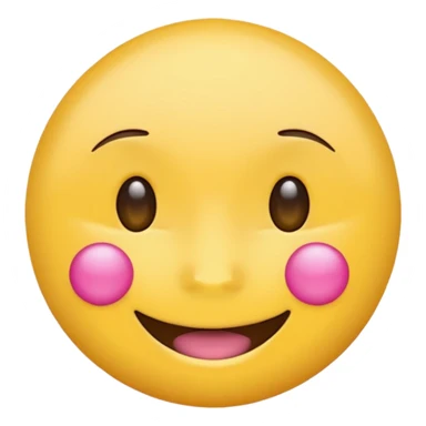 Yellow emoji with pink under eye patches sticker