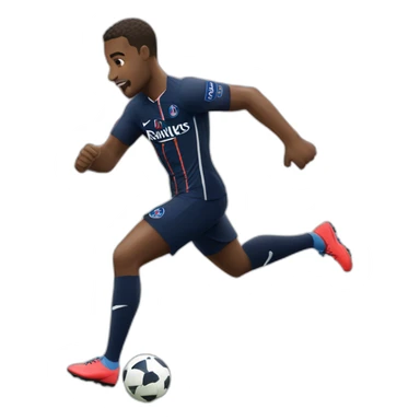 paris st germain player running sticker