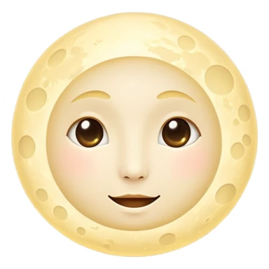 Gentle moon radiating emotional magic sticker