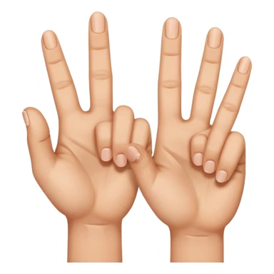 Hands with one finger down, and four fingers up sticker