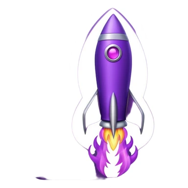 purple rocket purple flame sticker