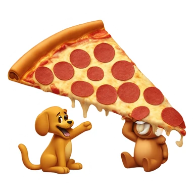 Garfield and odie eating pizza  sticker