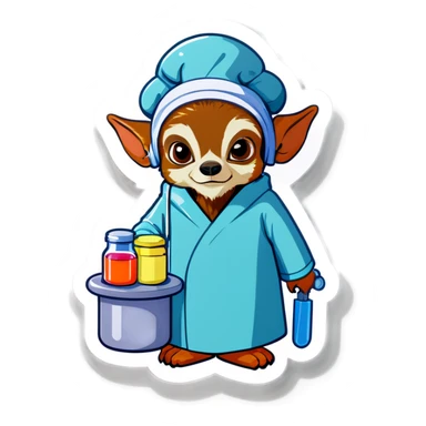 Yodi in the operating room sticker