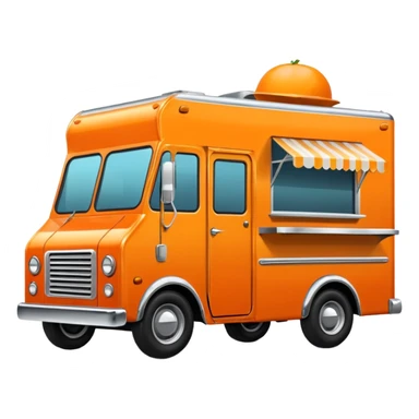Orange food truck. sticker