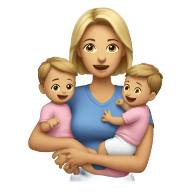 mom tapping her babies back  sticker