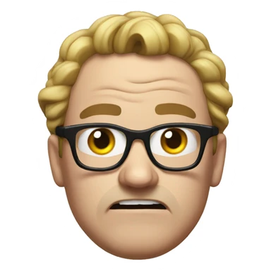 Angry nerd emoji sticker