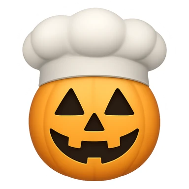 halloween emoji with chef hat, remove background sticker