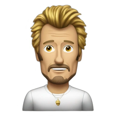 Johnny Hallyday avec un less paul sticker