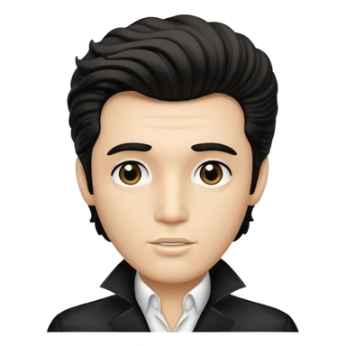 A Stickman with hair like Elvis presley sticker