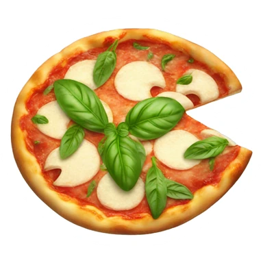 Margarita pizza with basil sticker